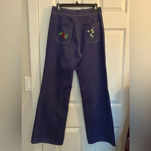 Handmade vintage  women jeans embroidered